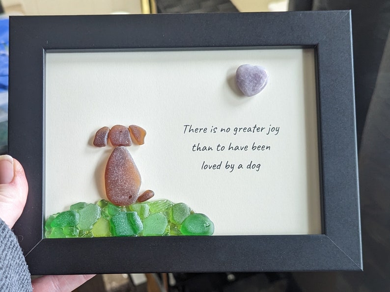 Tiara | Sea Glass Art Dog Pebble Art Gift for Dog Lovers Unique Gift (80% OFF)