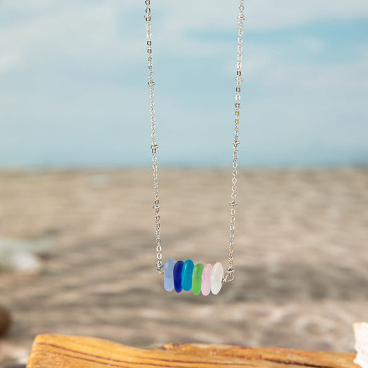 Mira | Soul Sister Sea Glass Rainbow Necklace