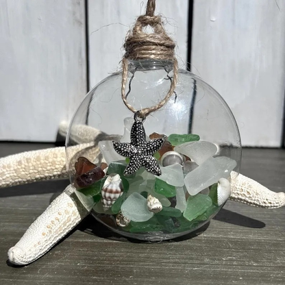 Jax | Sea Glass and Shells Christmas Coastal Bauble Decoration