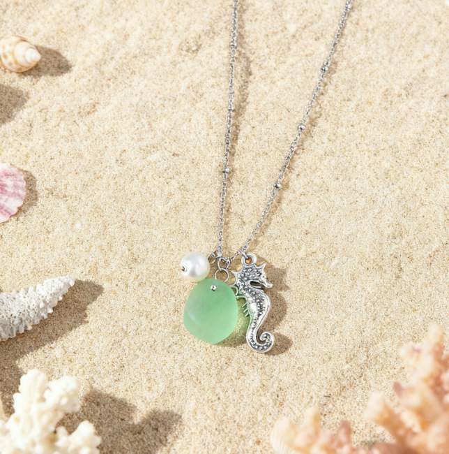 Soleil | Healing Series of Sea Glass Pendant Necklaces