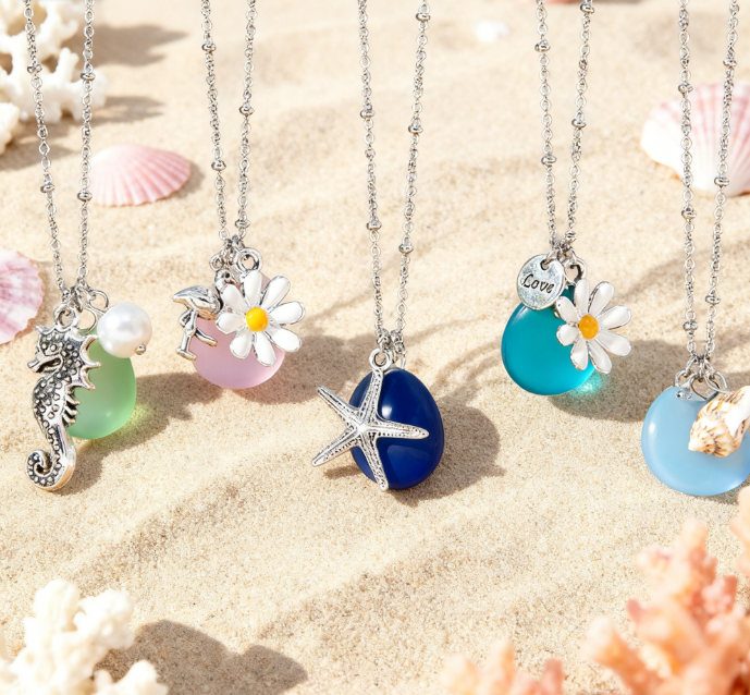 Soleil | Healing Series of Sea Glass Pendant Necklaces