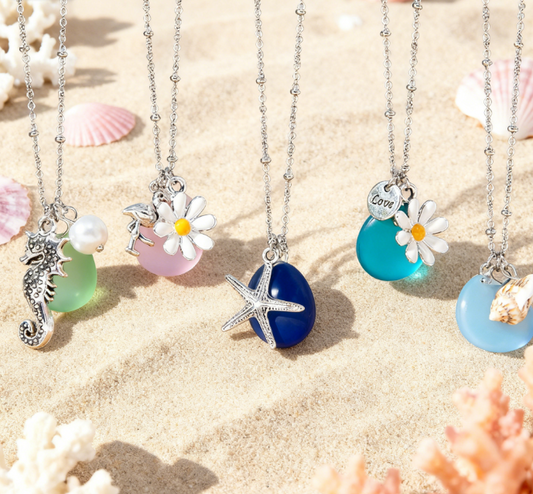 Soleil | Healing Series of Sea Glass Pendant Necklaces