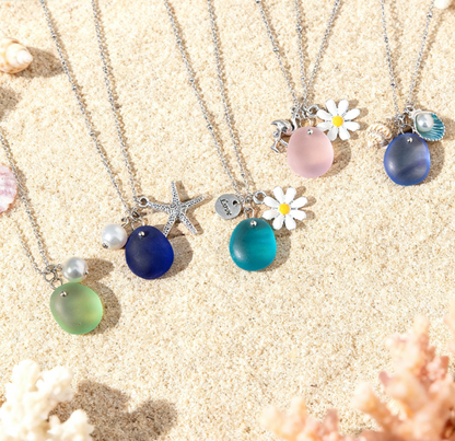 Soleil | Healing Series of Sea Glass Pendant Necklaces