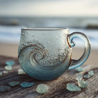 Maru | Handcrafted Sea Glass Ocean Wave Mug