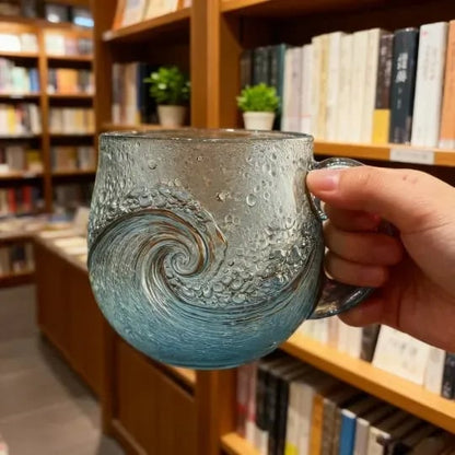 Maru | Handcrafted Sea Glass Ocean Wave Mug