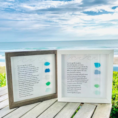 Jury | Handmade Large Sea Glass Poem