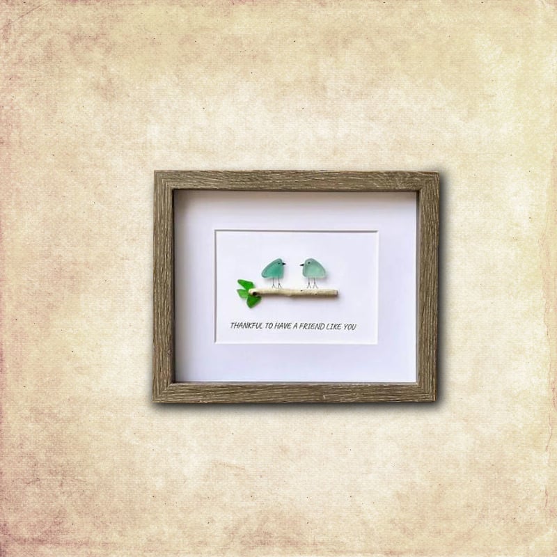 Dana | Sea Glass Art, Seaglass Birds, Friend Birthday Gift,Handmade
