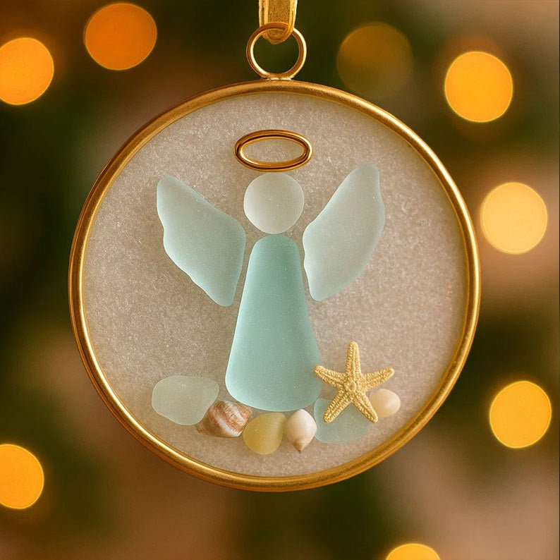 Prima | Sea Glass Angel Ornament