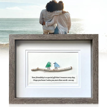 Dana | Sea Glass Art, Seaglass Birds, Friend Birthday Gift,Handmade