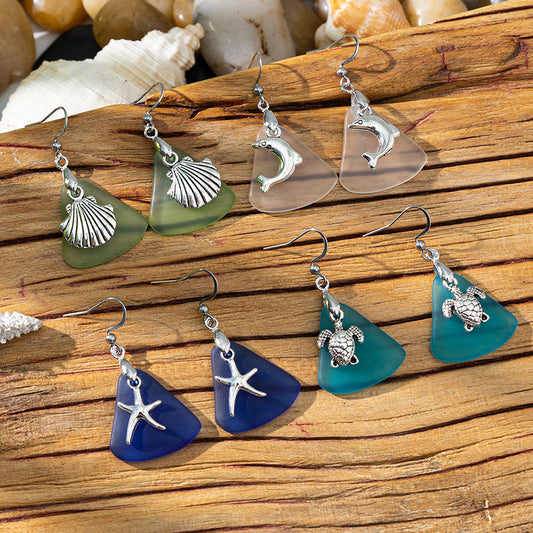 Mia | Triangle Beach Style Earrings
