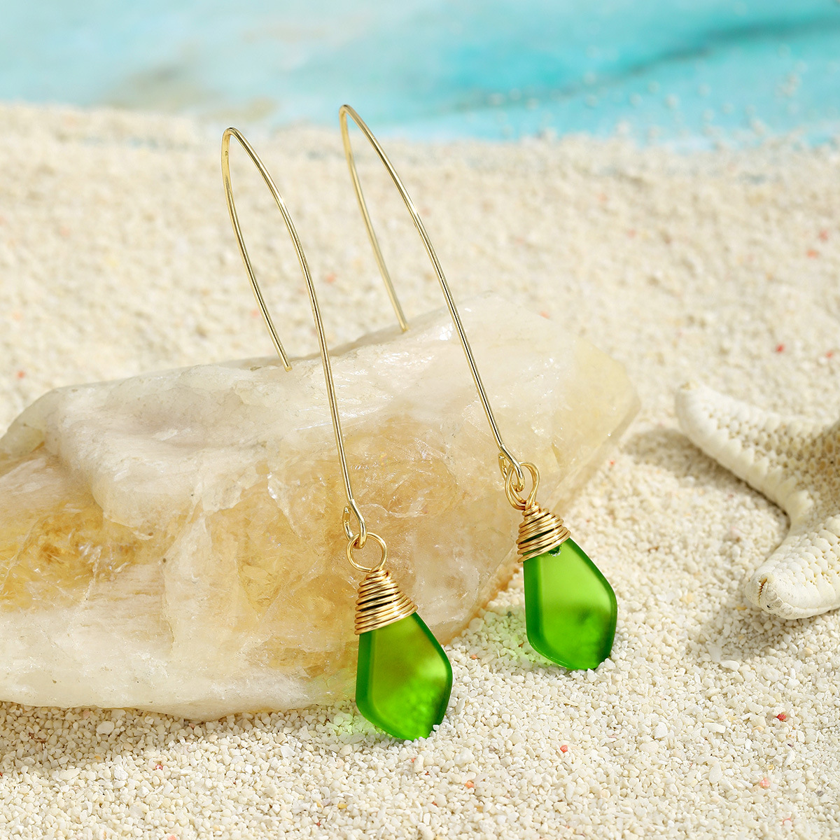 Emma | Sea Glass Colored Earrings