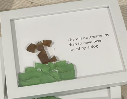 Tiara | Sea Glass Art Dog Pebble Art Gift for Dog Lovers Unique Gift (80% OFF)