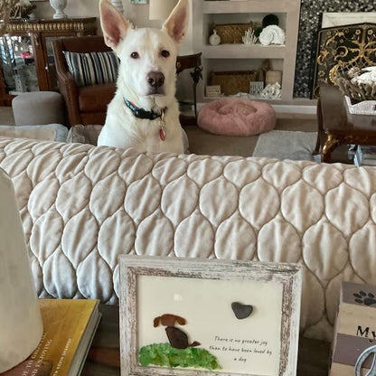 Tiara | Sea Glass Art Dog Pebble Art Gift for Dog Lovers Unique Gift