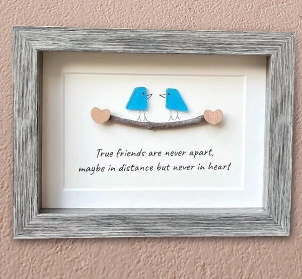 Dana | Sea Glass Art, Seaglass Birds, Friend Birthday Gift,Handmade