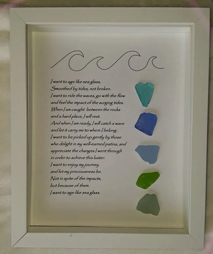 Jury | Handmade Large Sea Glass Poem