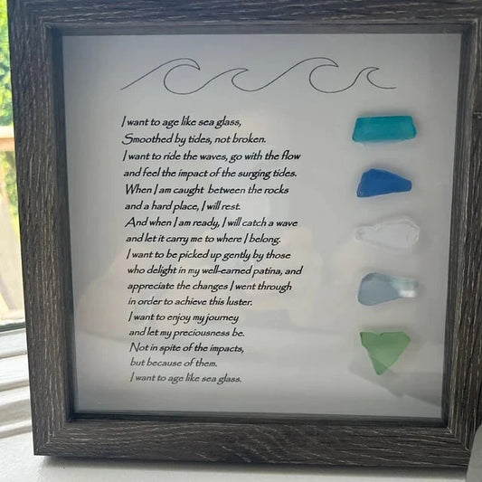 Jury | Handmade Large Sea Glass Poem