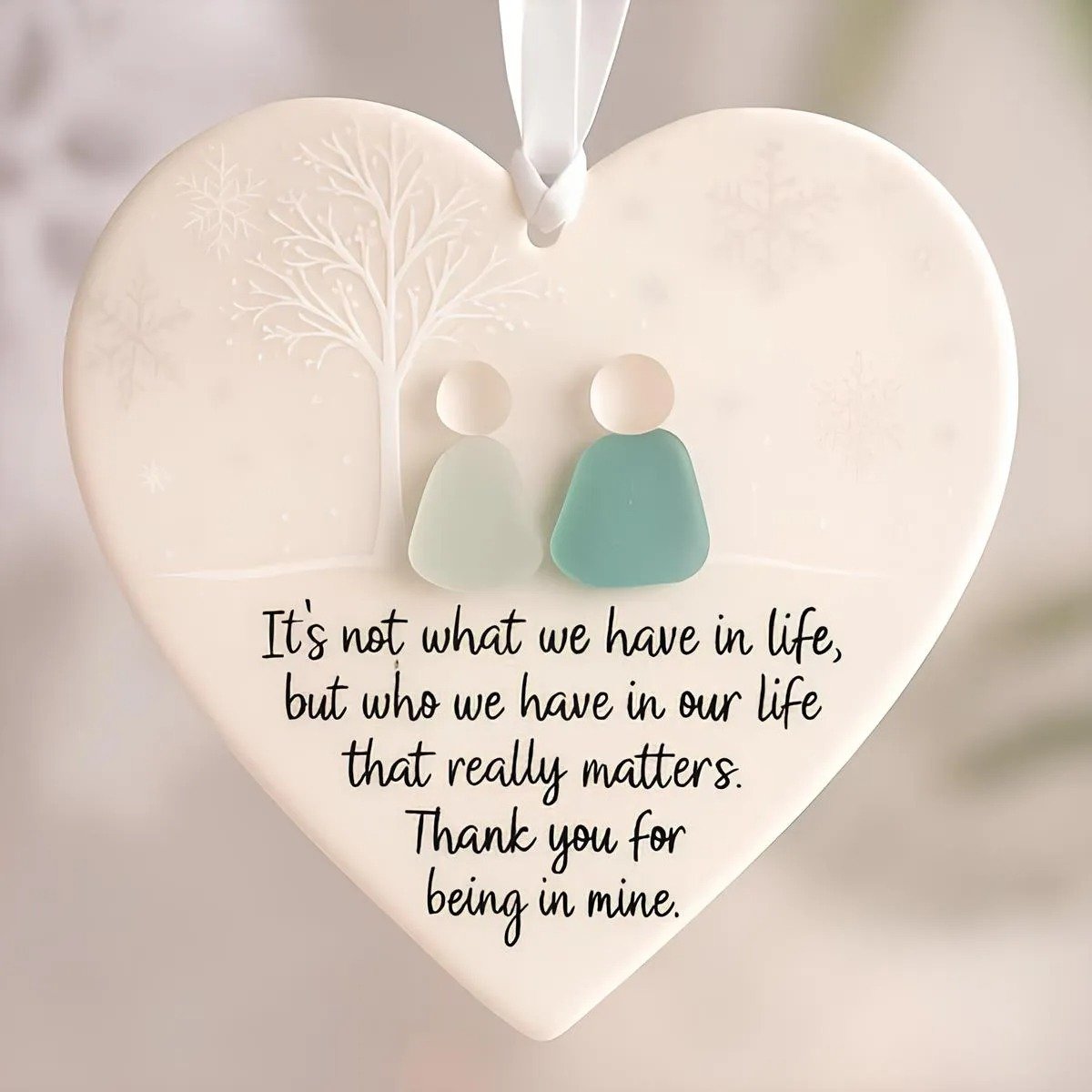 Elaine | Heart-Shaped Sea Glass  Decor