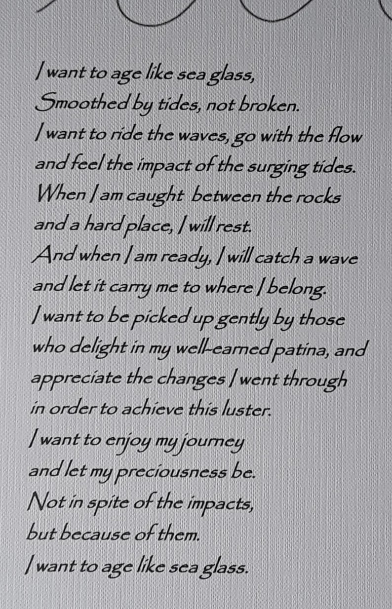 Jury | Handmade Large Sea Glass Poem