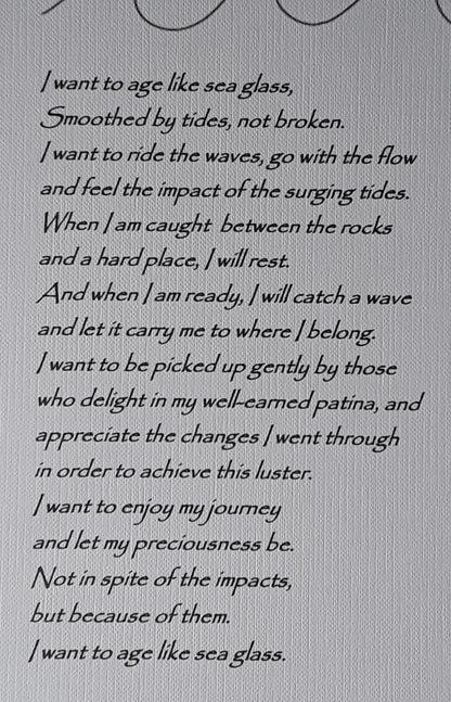 Jury | Handmade Large Sea Glass Poem