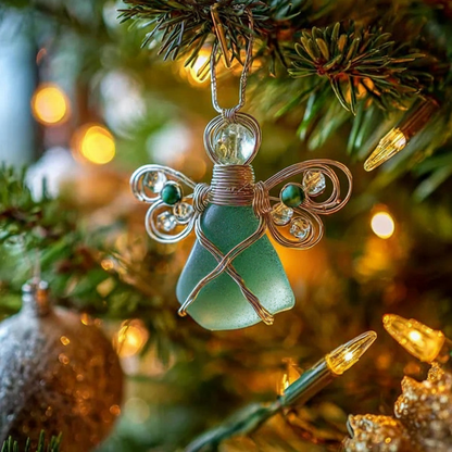 Lia | Handmade Sea Glass Angel Ornament