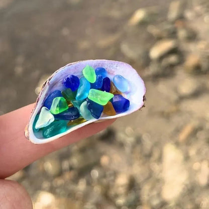 Joan | Floating Sea Glass Necklace