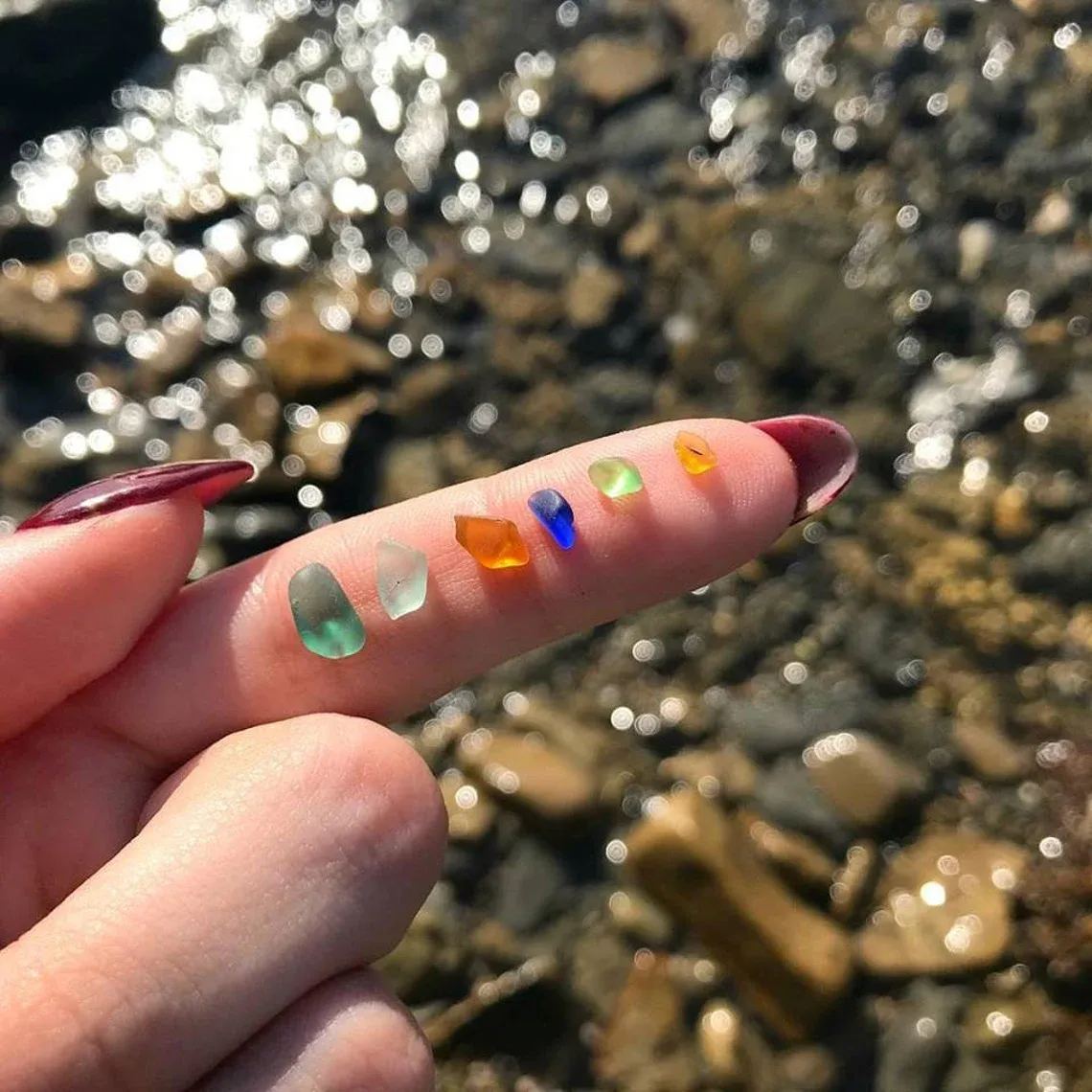 Joan | Floating Sea Glass Necklace