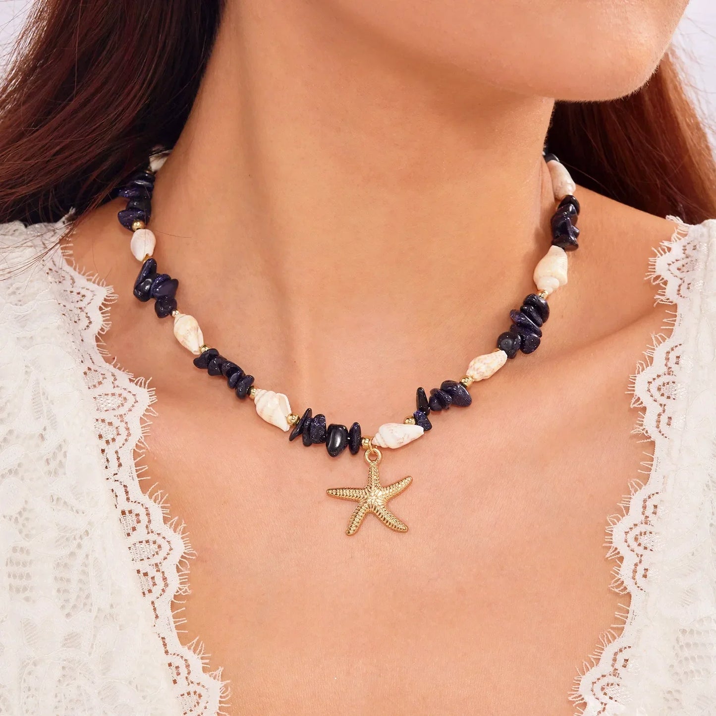 Lara | Sea Necklace Bracelet Set